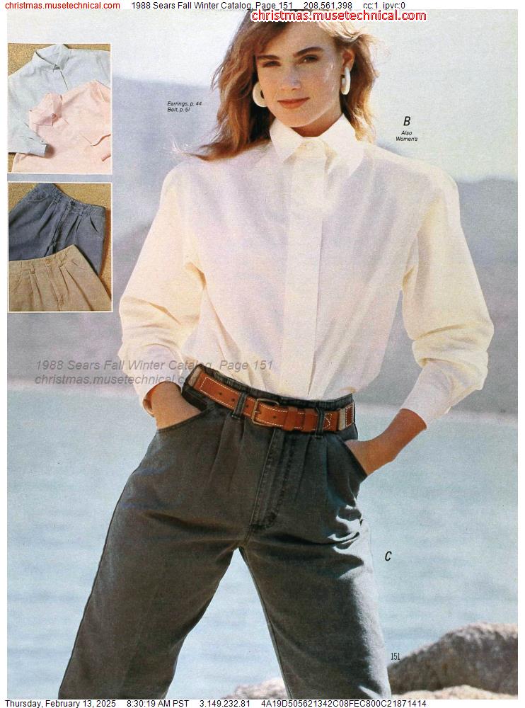 1988 Sears Fall Winter Catalog, Page 151