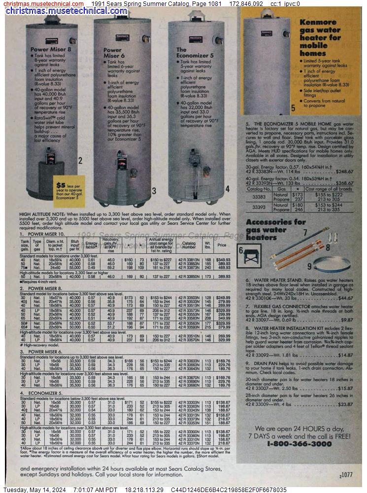 1991 Sears Spring Summer Catalog, Page 1081