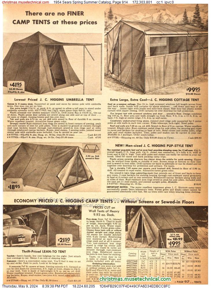 1954 Sears Spring Summer Catalog, Page 914