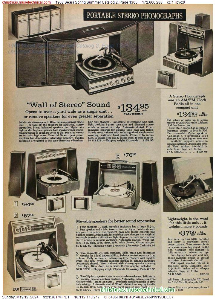 1968 Sears Spring Summer Catalog 2, Page 1305