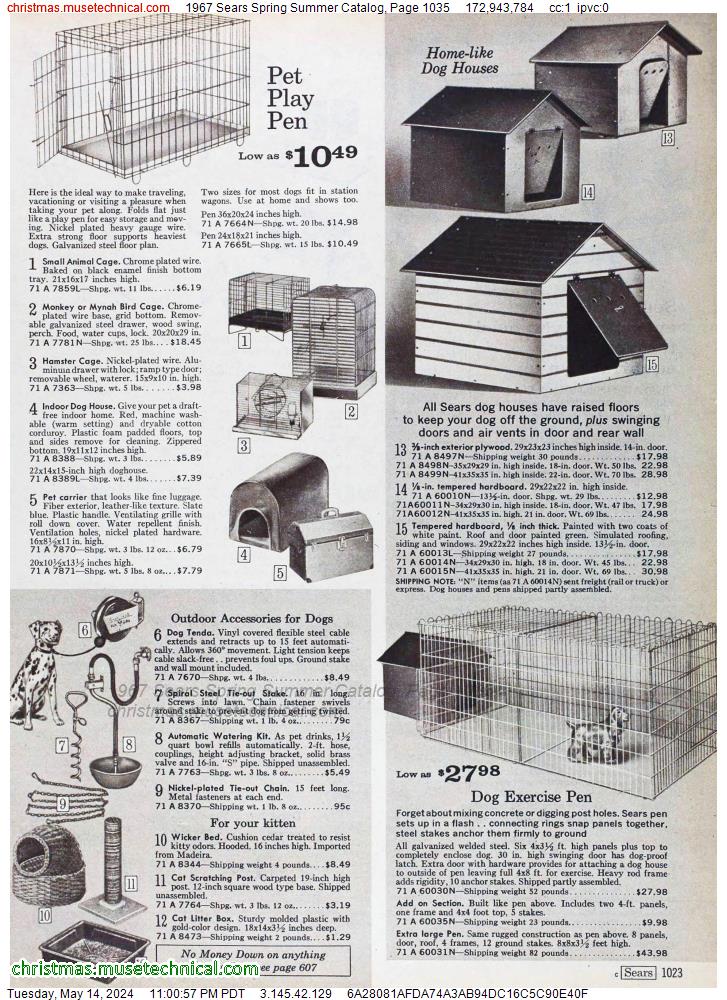1967 Sears Spring Summer Catalog, Page 1035