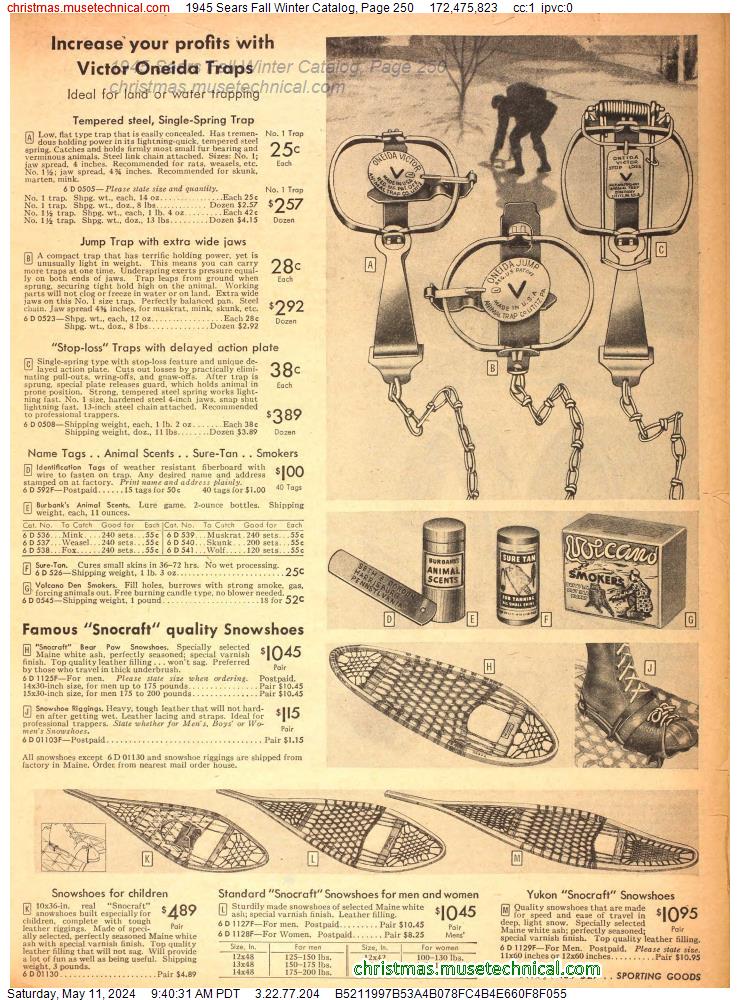 1945 Sears Fall Winter Catalog, Page 250