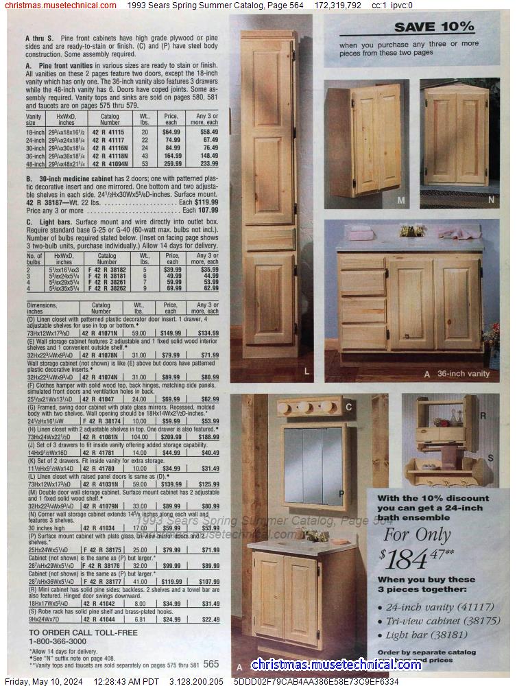 1993 Sears Spring Summer Catalog, Page 564