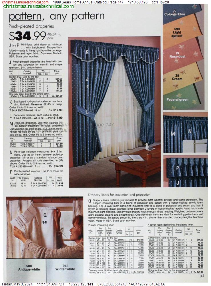 1989 Sears Home Annual Catalog, Page 147