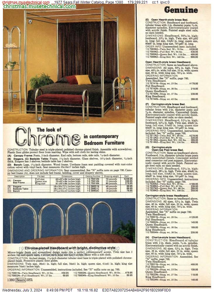 1977 Sears Fall Winter Catalog, Page 1380