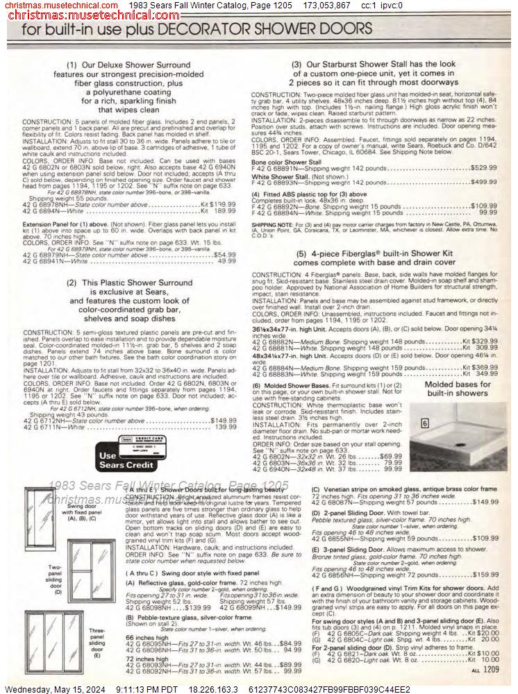 1983 Sears Fall Winter Catalog, Page 1205