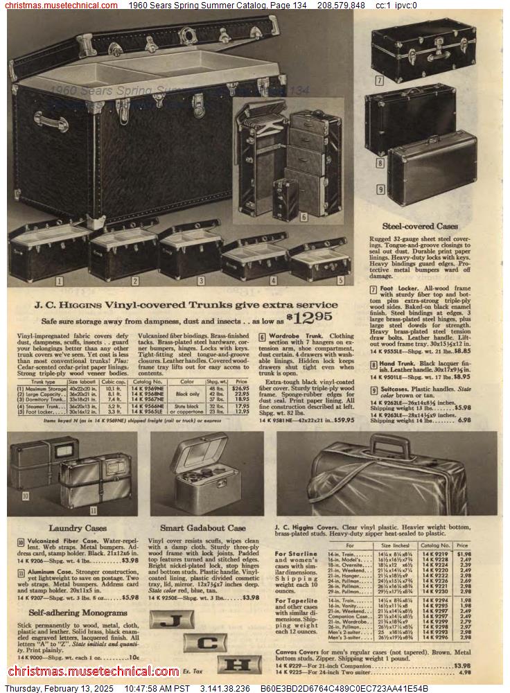 1960 Sears Spring Summer Catalog, Page 134