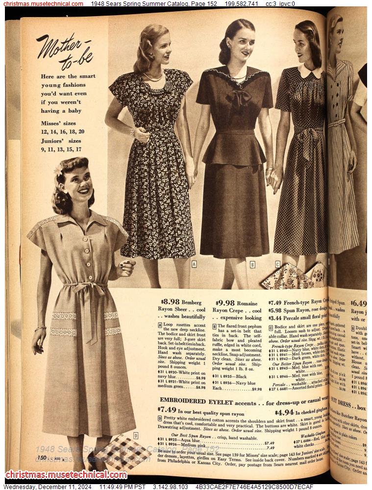 1948 Sears Spring Summer Catalog, Page 152