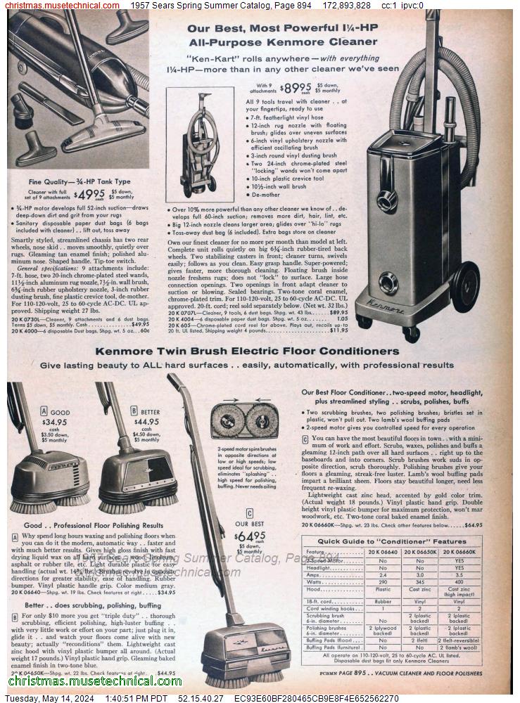1957 Sears Spring Summer Catalog, Page 894