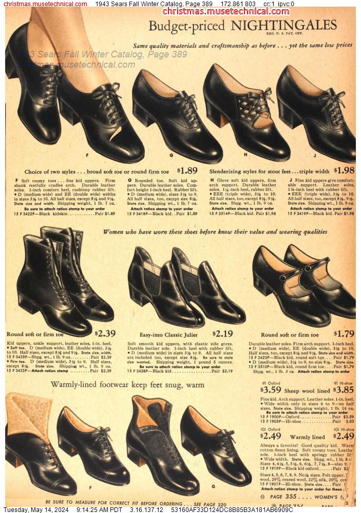 1943 Sears Fall Winter Catalog, Page 389