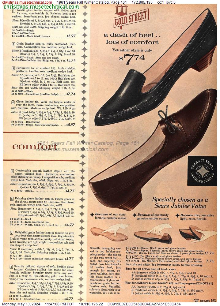 1961 Sears Fall Winter Catalog, Page 161