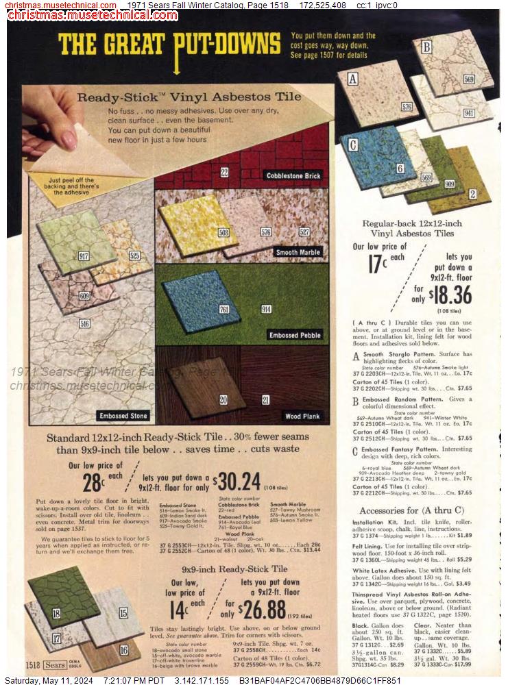 1971 Sears Fall Winter Catalog, Page 1518
