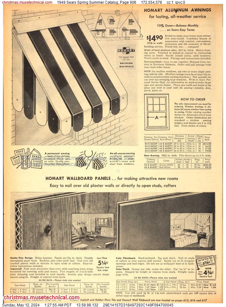 1949 Sears Spring Summer Catalog, Page 906