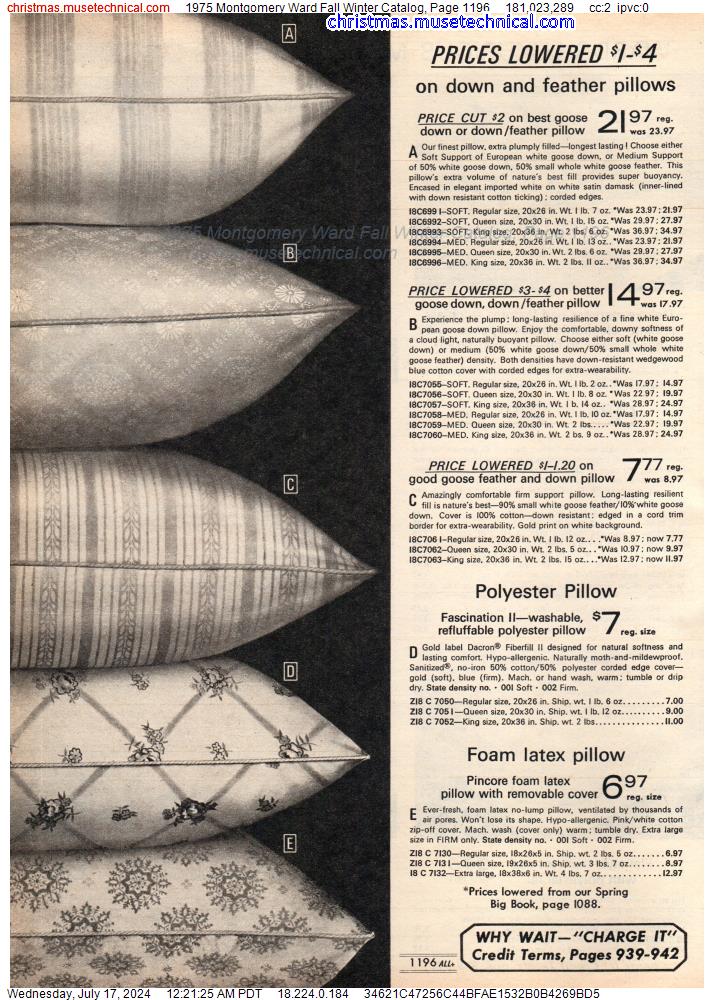 1975 Montgomery Ward Fall Winter Catalog, Page 1196