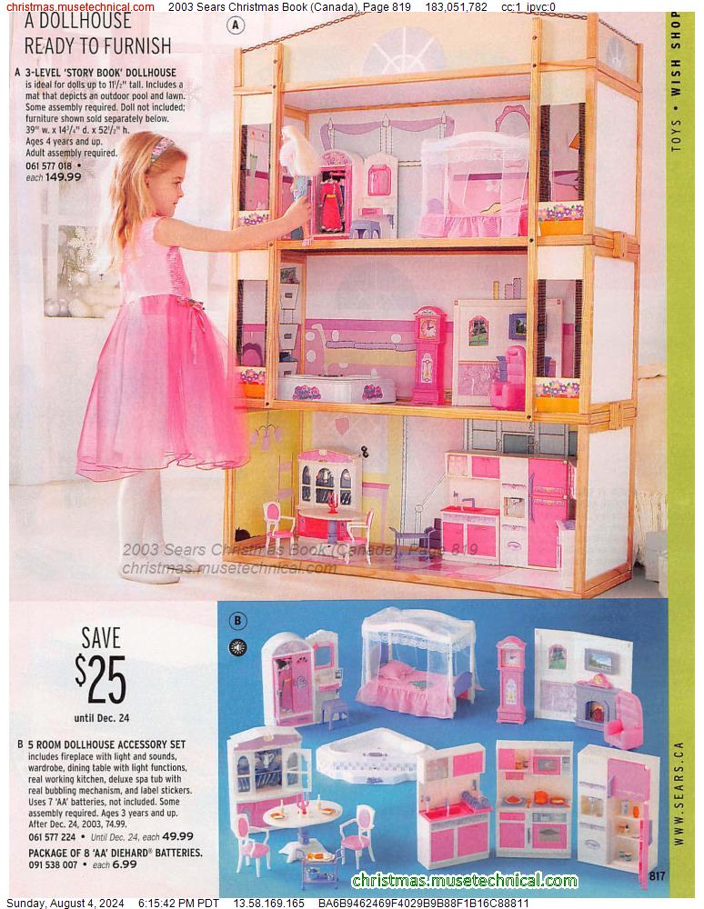 2003 Sears Christmas Book (Canada), Page 819