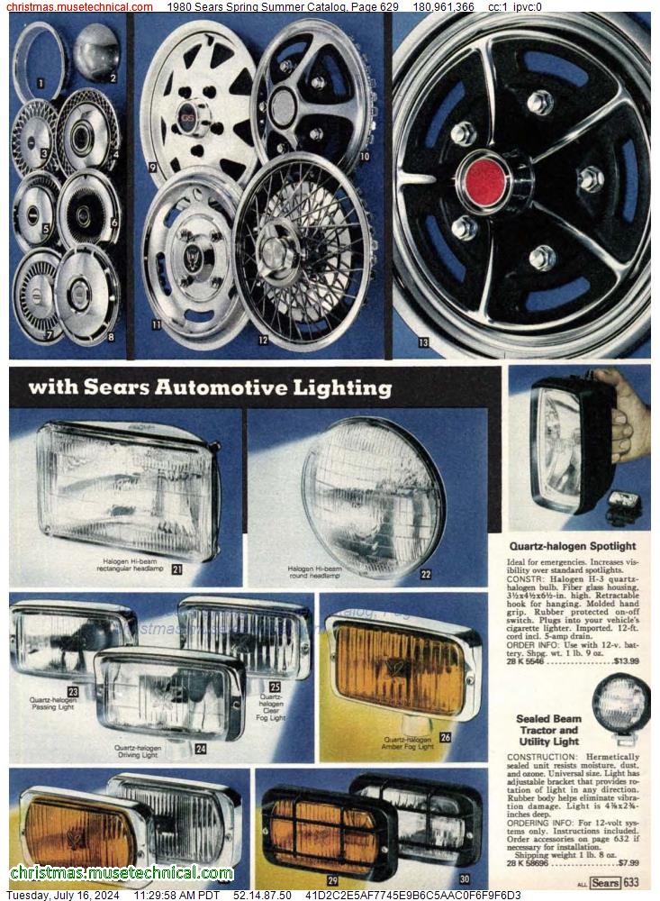 1980 Sears Spring Summer Catalog, Page 629