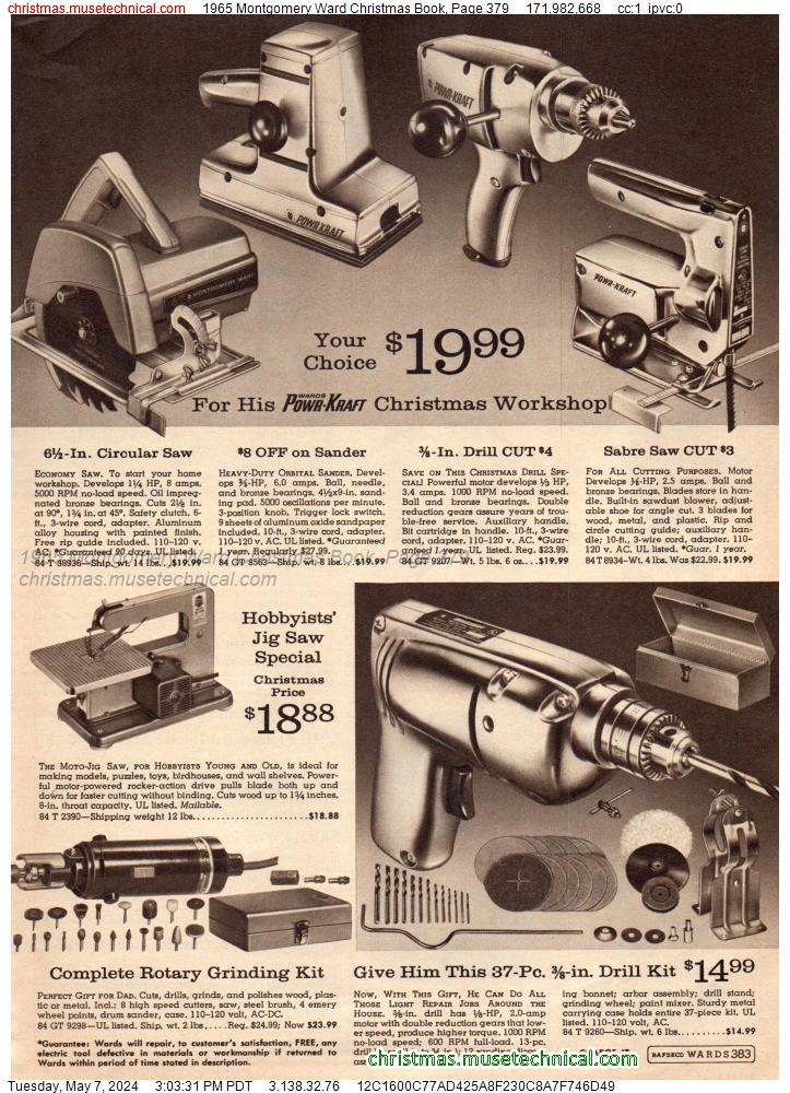 1965 Montgomery Ward Christmas Book, Page 379