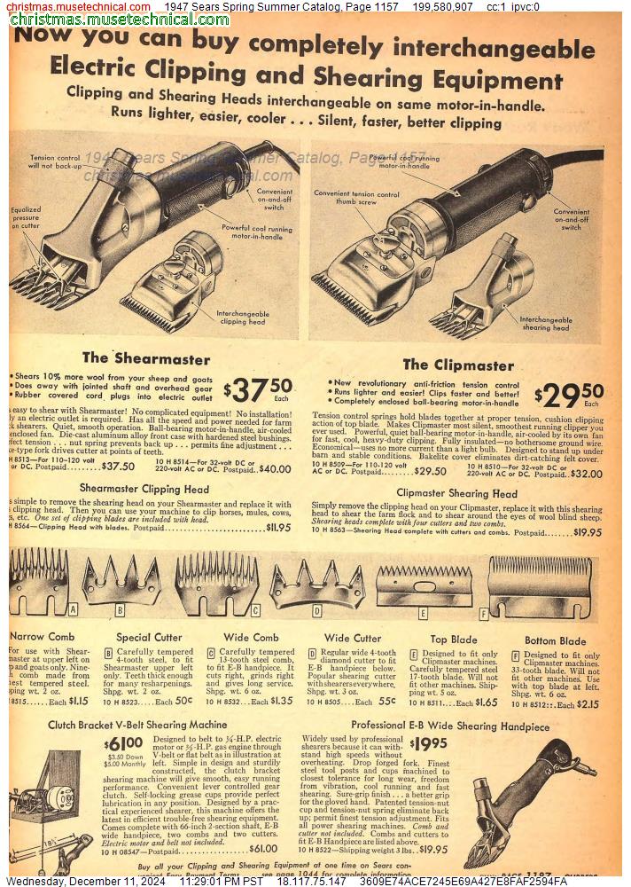 1947 Sears Spring Summer Catalog, Page 1157