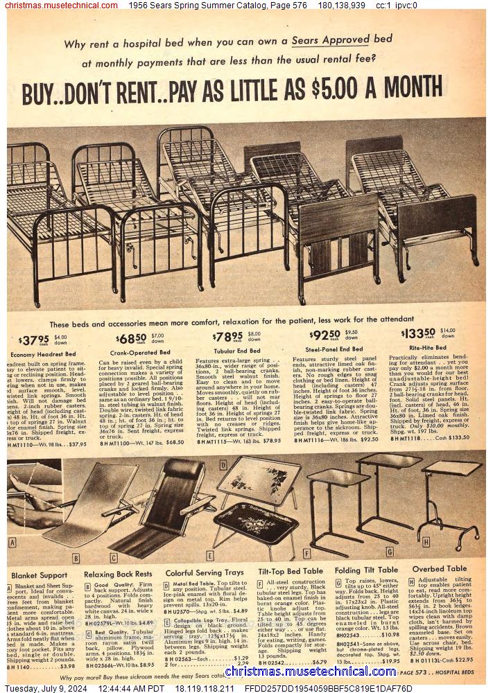 1956 Sears Spring Summer Catalog, Page 576