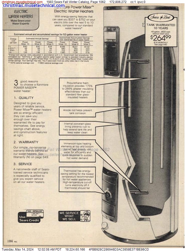1983 Sears Fall Winter Catalog, Page 1062