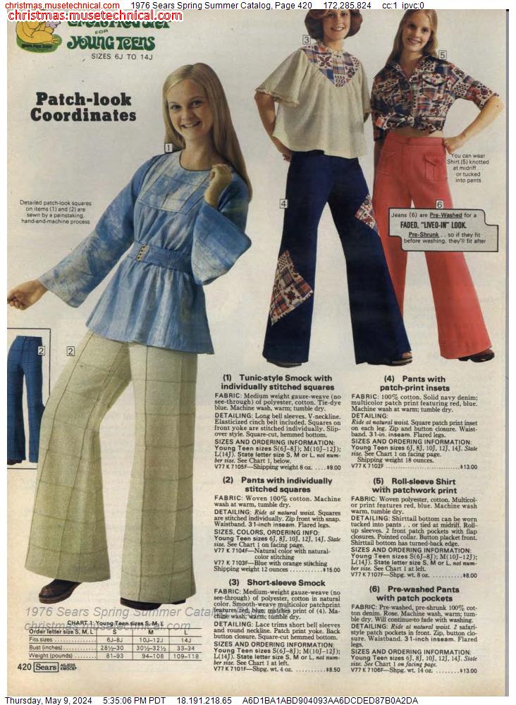 1976 Sears Spring Summer Catalog, Page 420