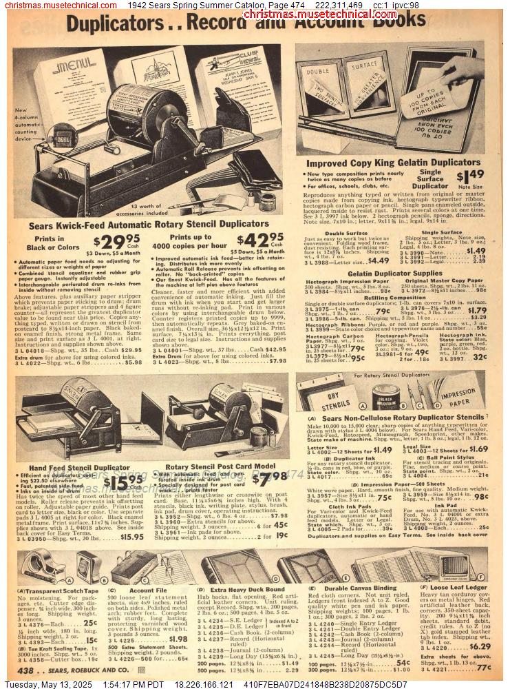 1942 Sears Spring Summer Catalog, Page 474