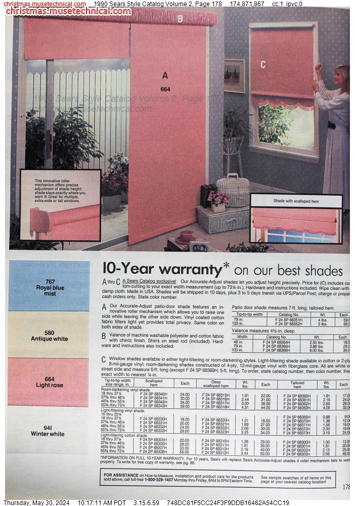 1990 Sears Style Catalog Volume 2, Page 178