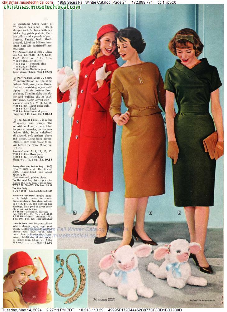 1959 Sears Fall Winter Catalog, Page 24
