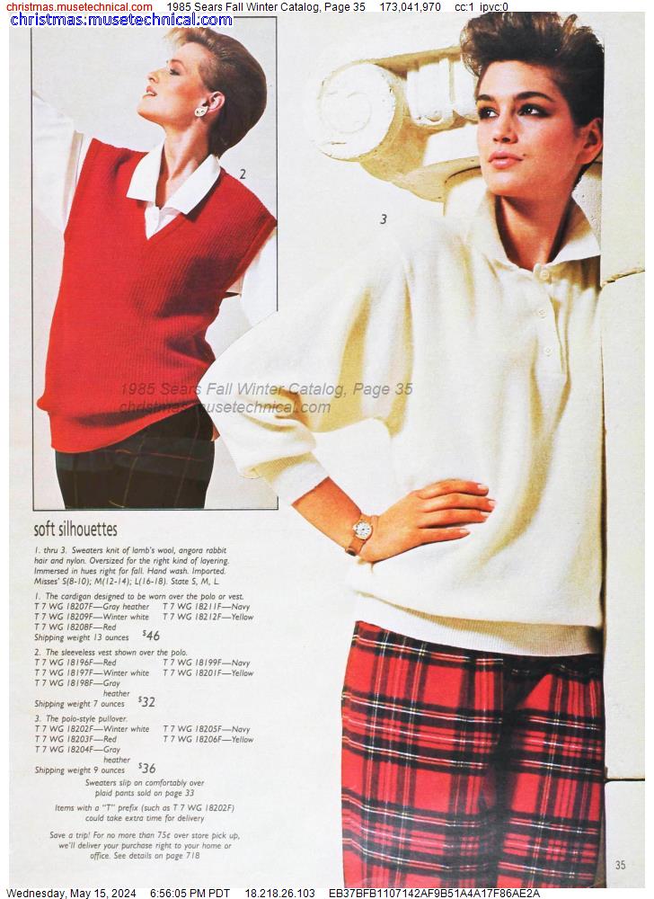 1985 Sears Fall Winter Catalog, Page 35