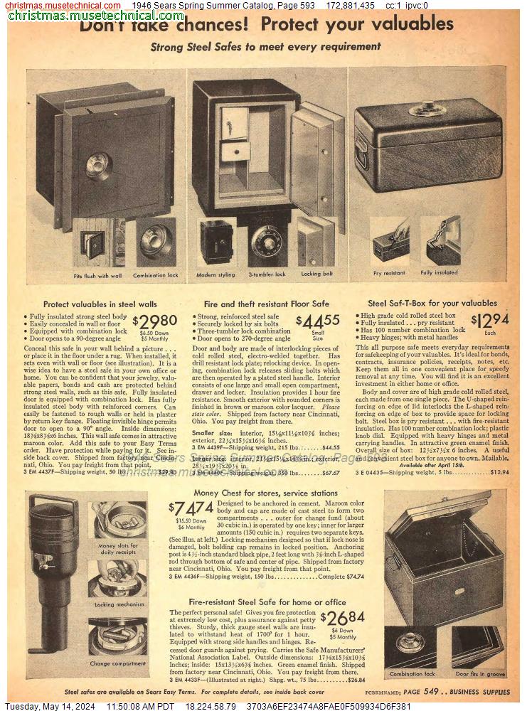 1946 Sears Spring Summer Catalog, Page 593