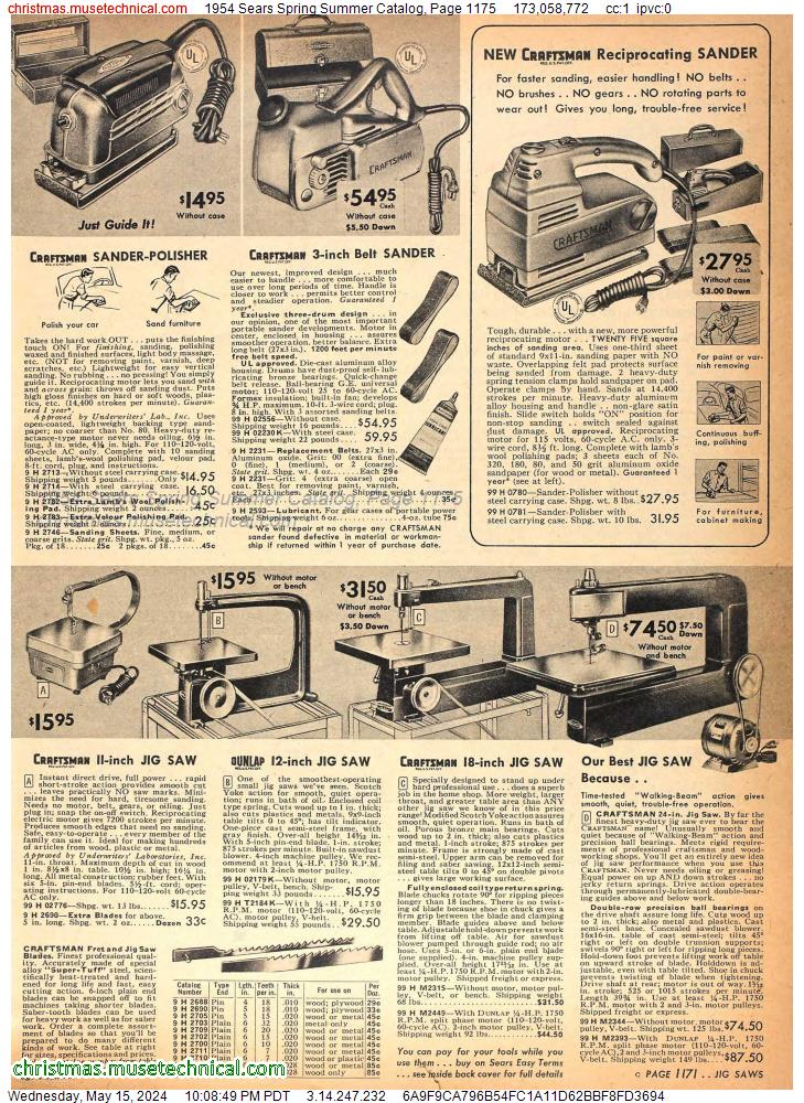 1954 Sears Spring Summer Catalog, Page 1175