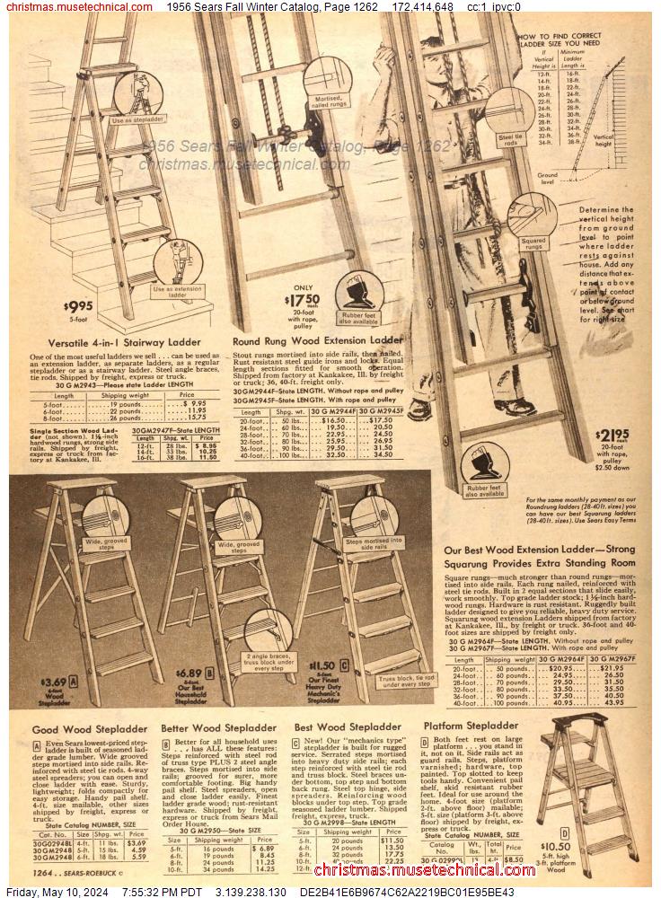 1956 Sears Fall Winter Catalog, Page 1262