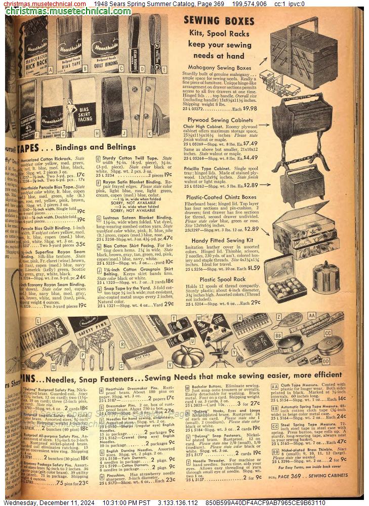 1948 Sears Spring Summer Catalog, Page 369