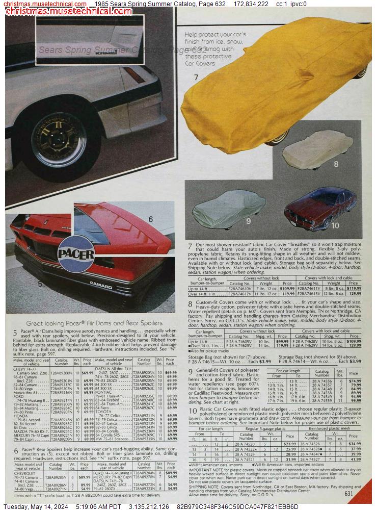 1985 Sears Spring Summer Catalog, Page 632