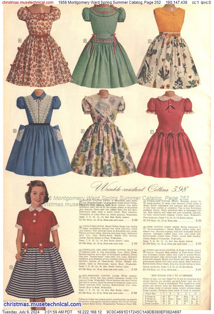 1956 Montgomery Ward Spring Summer Catalog, Page 252