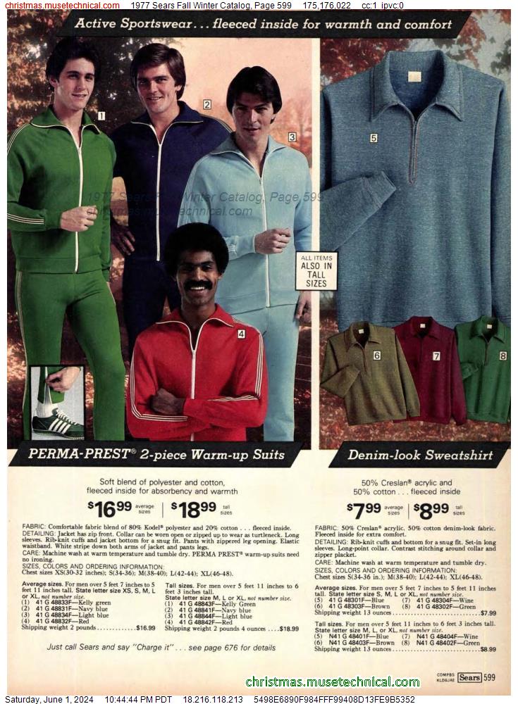 1977 Sears Fall Winter Catalog, Page 599