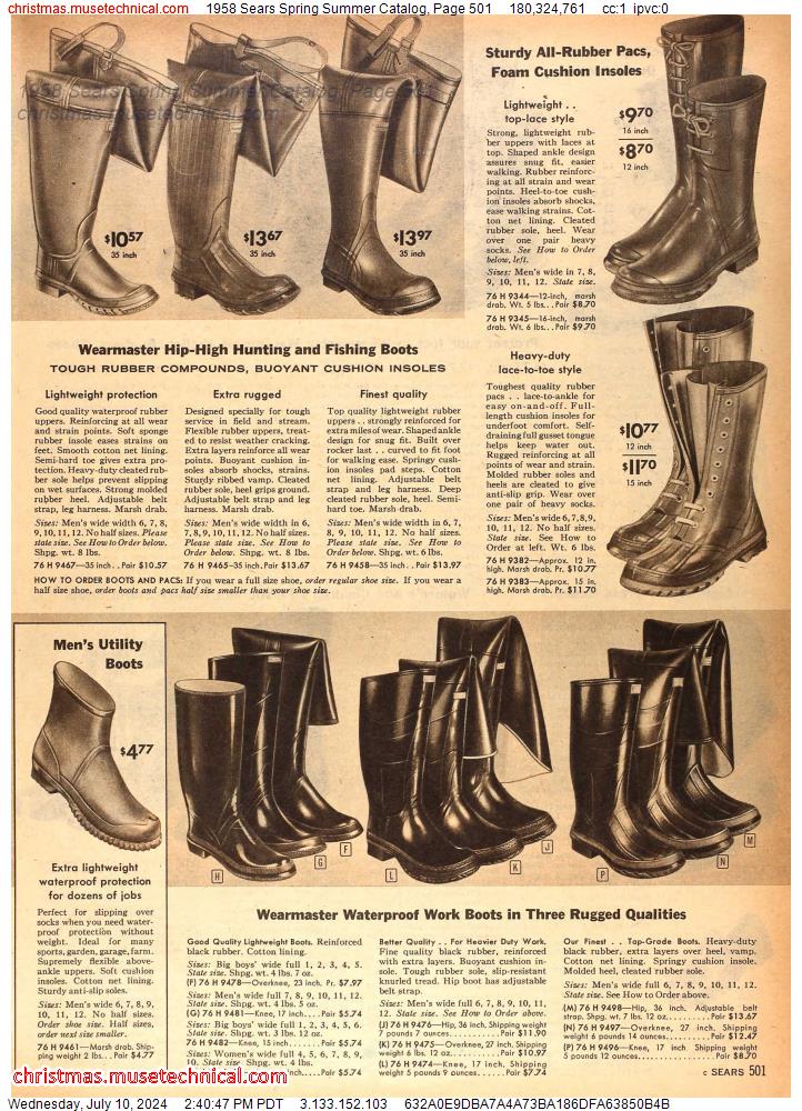1958 Sears Spring Summer Catalog, Page 501
