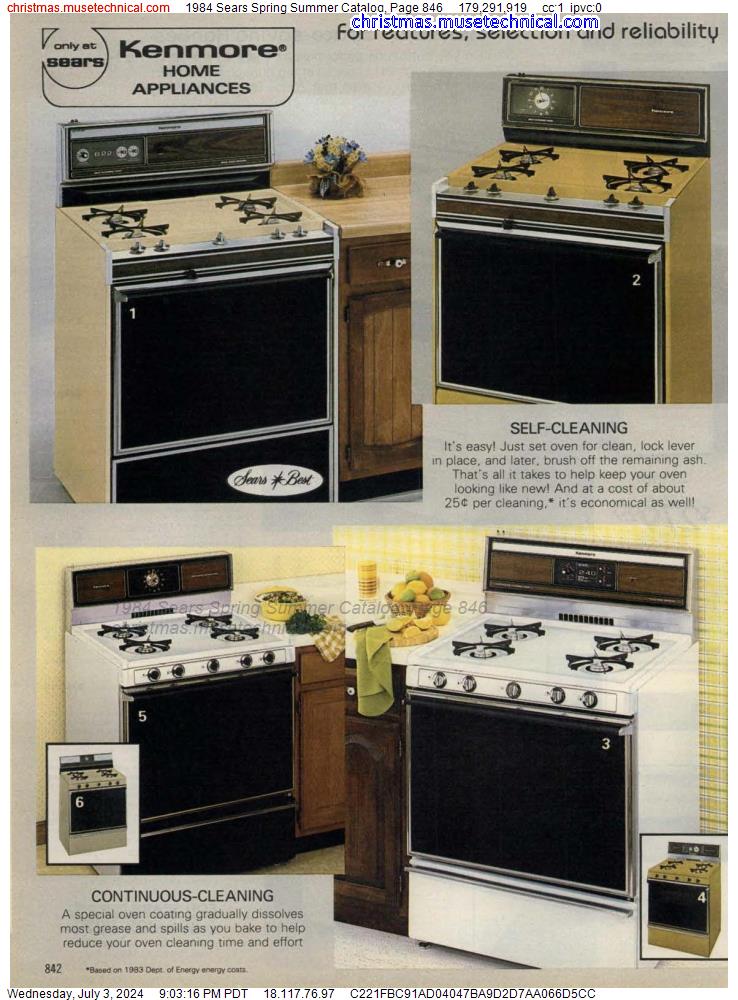 1984 Sears Spring Summer Catalog, Page 846