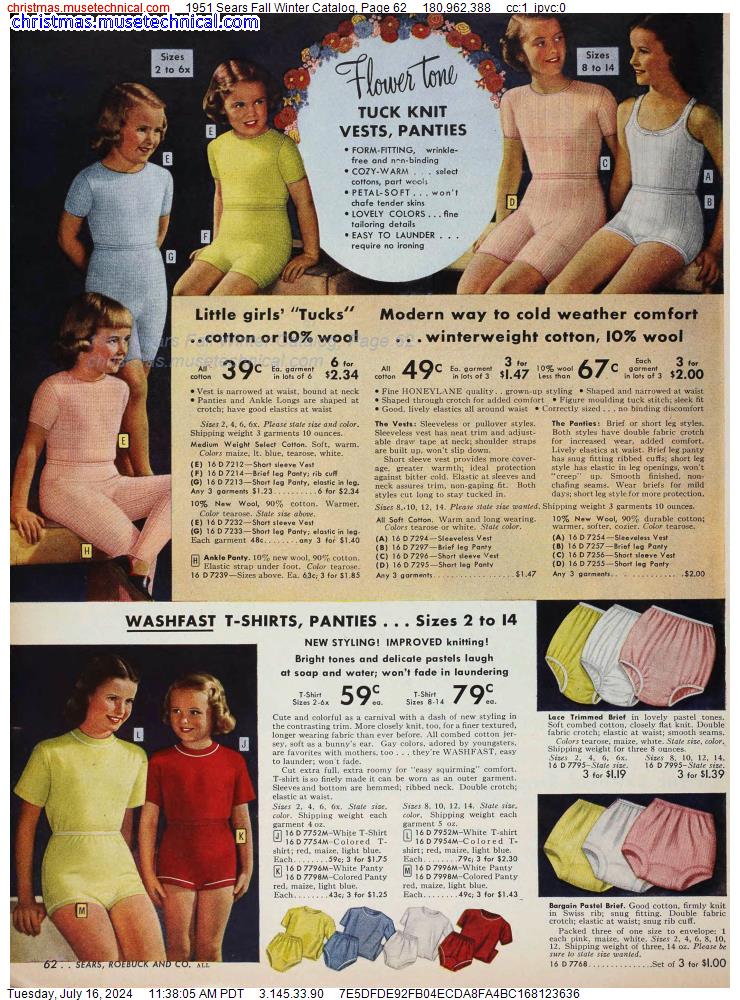 1951 Sears Fall Winter Catalog, Page 62
