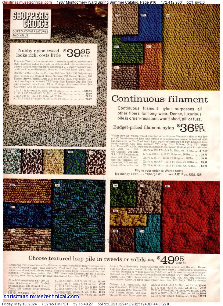 1967 Montgomery Ward Spring Summer Catalog, Page 916