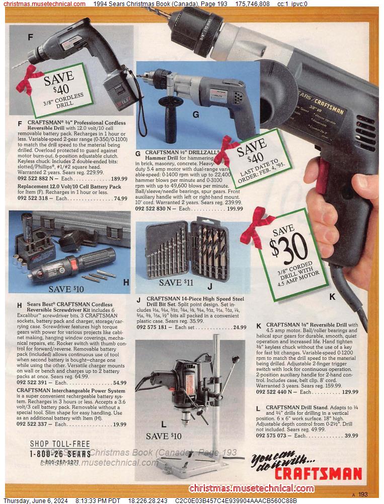 1994 Sears Christmas Book (Canada), Page 193