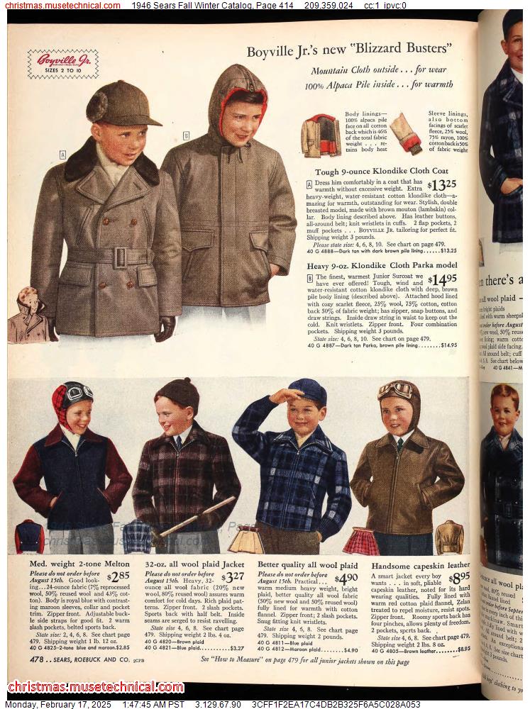 1946 Sears Fall Winter Catalog, Page 414