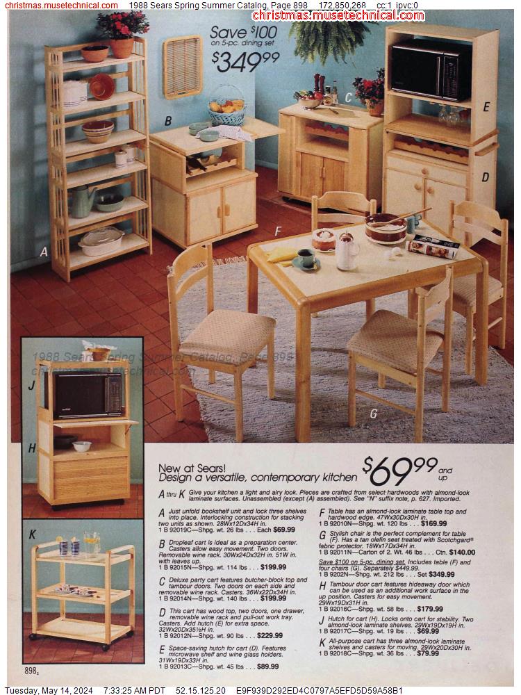 1988 Sears Spring Summer Catalog, Page 898