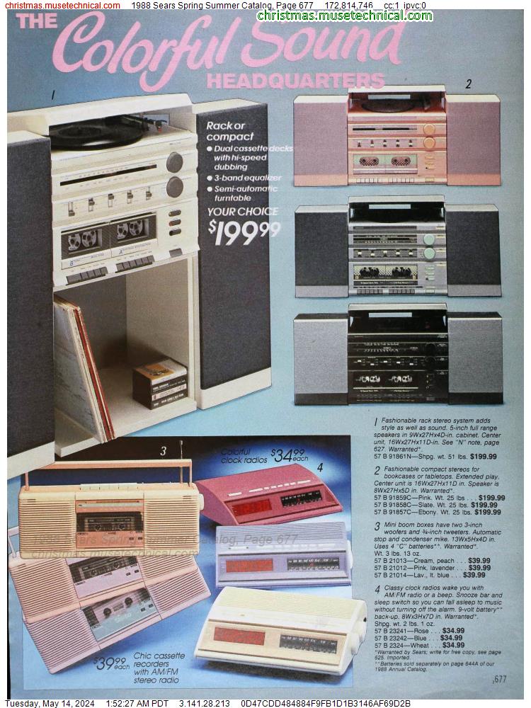 1988 Sears Spring Summer Catalog, Page 677