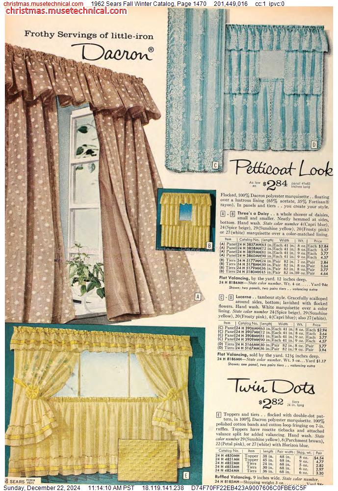 1962 Sears Fall Winter Catalog, Page 1470