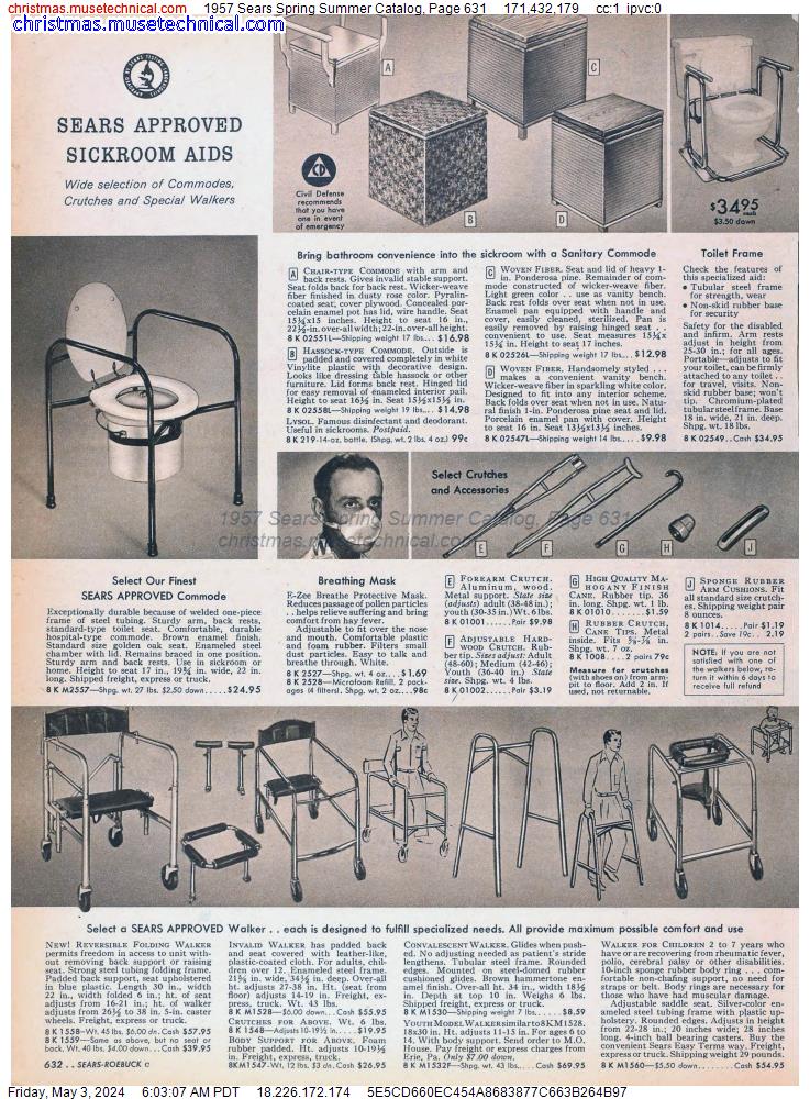 1957 Sears Spring Summer Catalog, Page 631