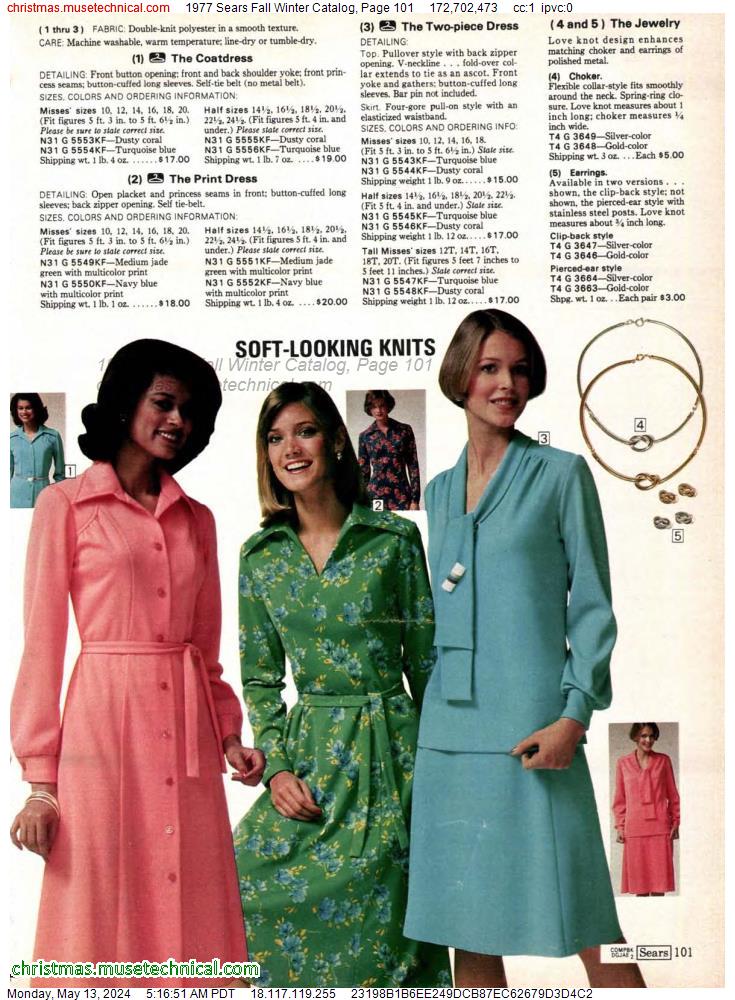 1977 Sears Fall Winter Catalog, Page 101