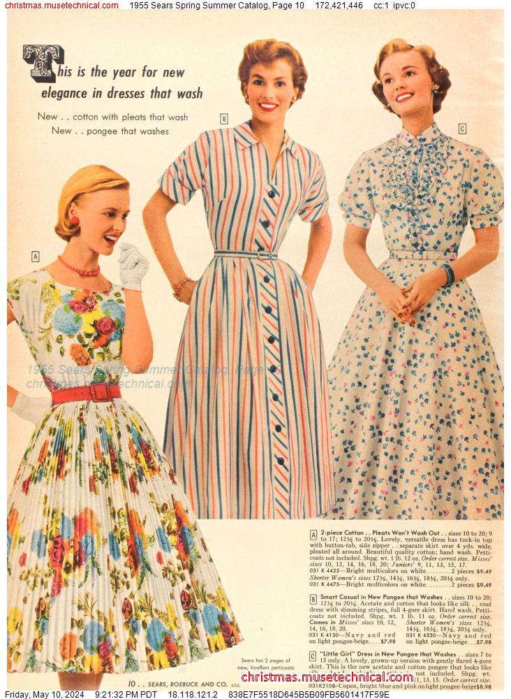 1955 Sears Spring Summer Catalog, Page 10