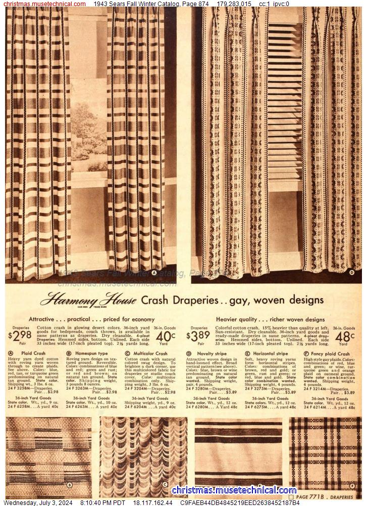 1943 Sears Fall Winter Catalog, Page 874