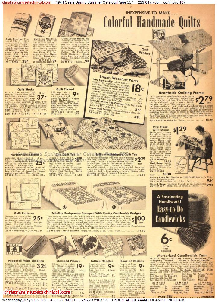 1941 Sears Spring Summer Catalog, Page 557